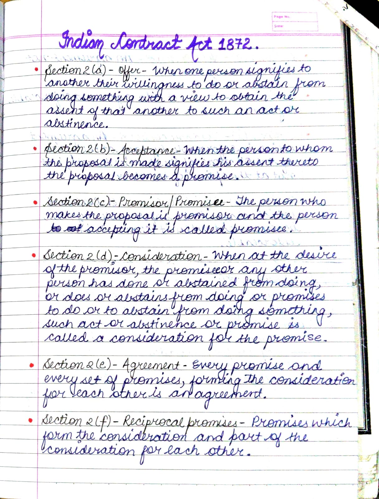 Handwritten law notes cover 3